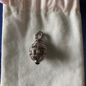 Judith Ripka Sterling Silver Dangle Woven Ball Enhancer with Onyx and Amethyst